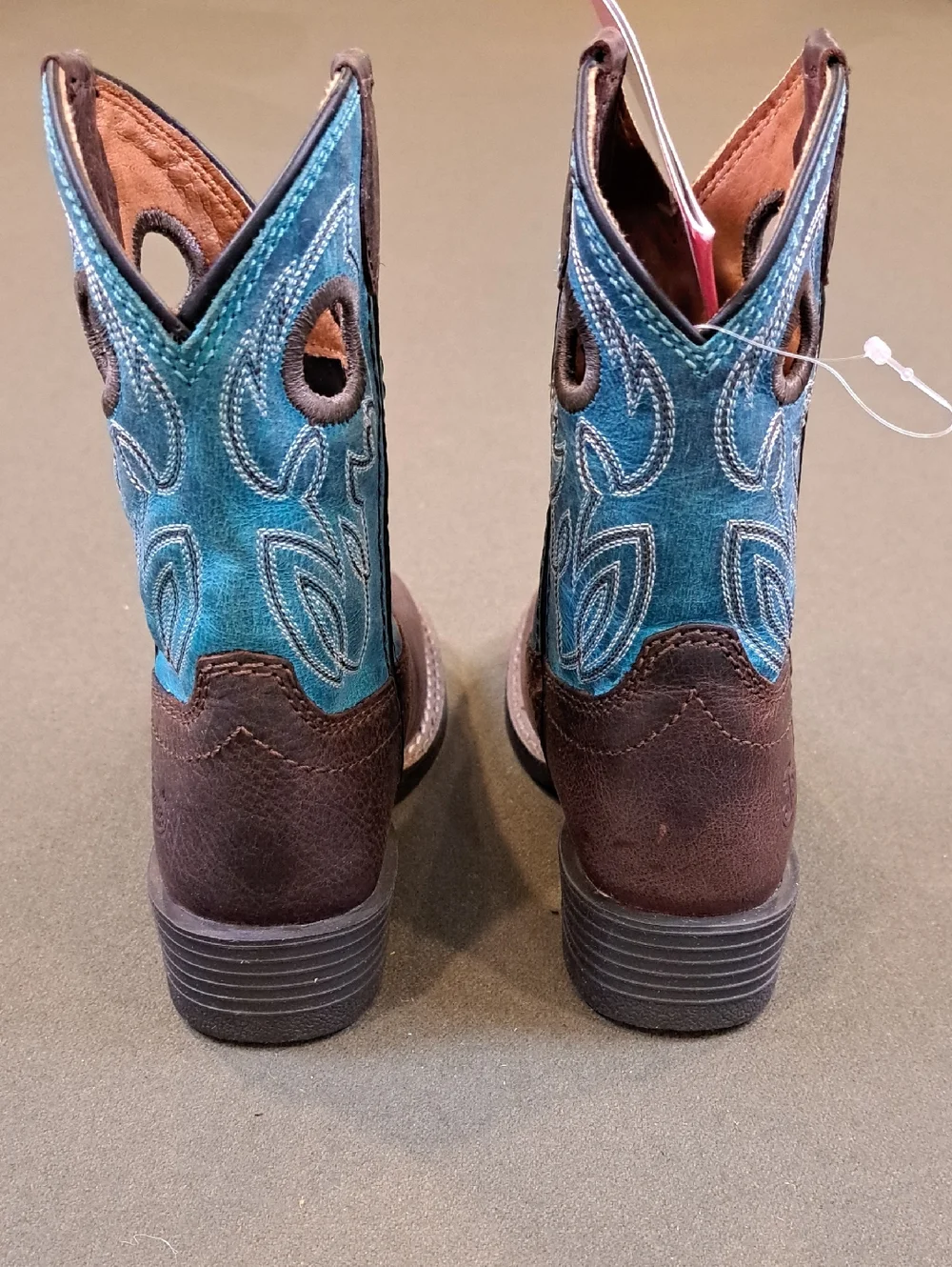 Justin Bowline Junior Walnut Brown Water Buffalo - Size: Kids 9 D - Picture 5 of 10